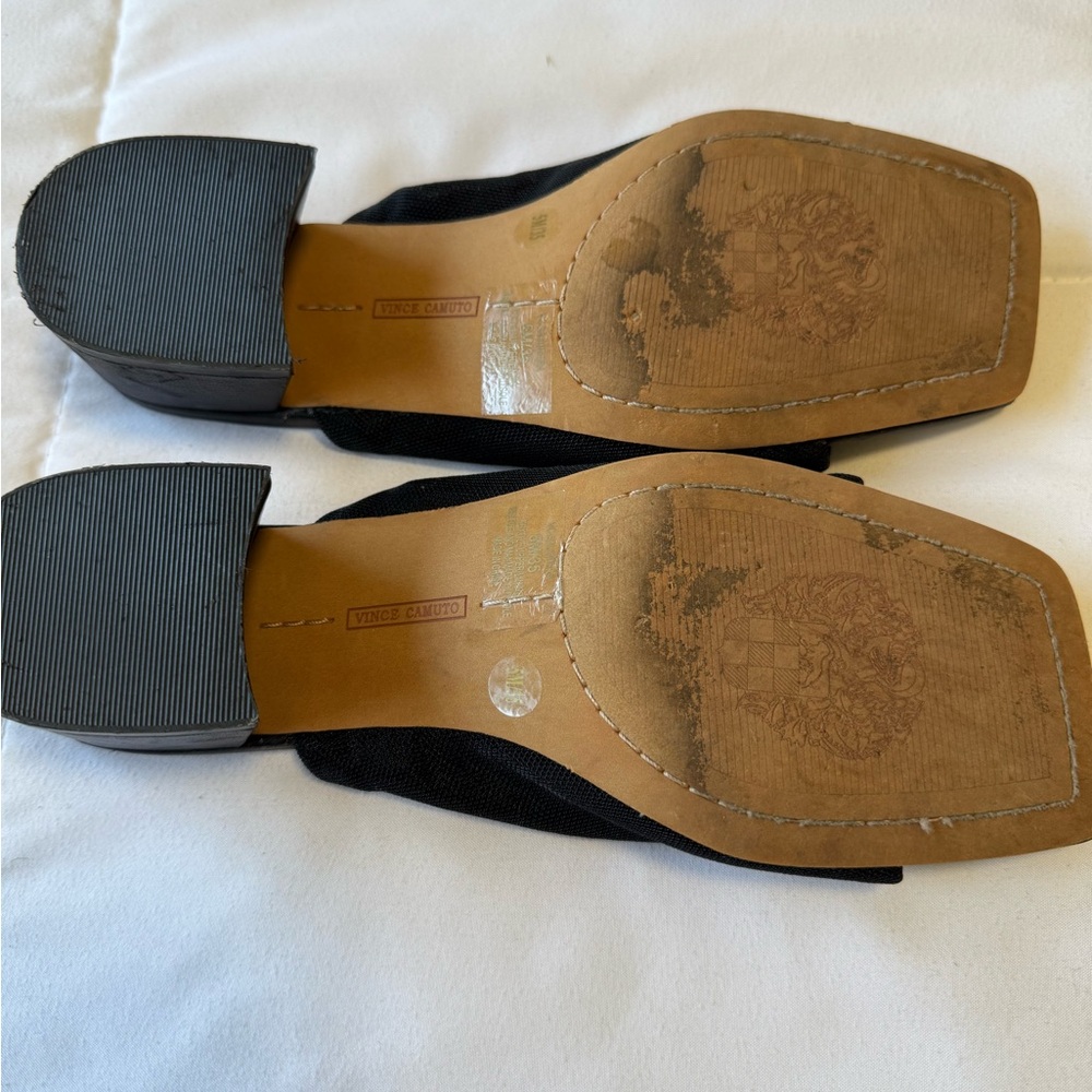 Vince Camuto Salindera Black mesh Mules with Square Toe Design. 5 - Picture 6 of 6